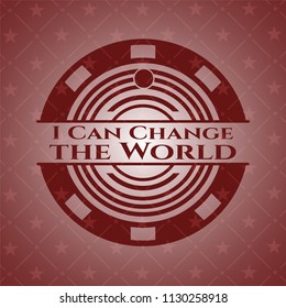 I Can Change the World retro red emblem