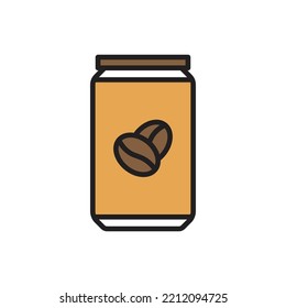 Can of Coffee Icon Vector Illustration