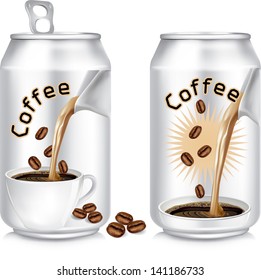 can of coffee, vector illustration.