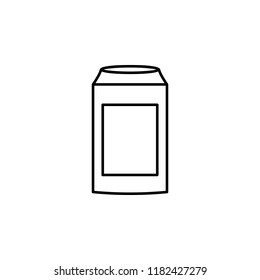 can of cola concept line icon. Simple element illustration. can of cola concept outline symbol design from Fast food set. Can be used for web and mobile UI/UX
