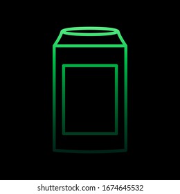 Un icono de lata de cola. Línea delgada simple, contorno vector de iconos de comida rápida para ui y ux, sitio web o aplicación móvil