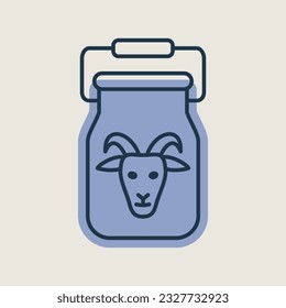 Can container for milk isolated icon. Farm animal sign. Graph symbol for your web site design, logo, app, UI. Vector illustration