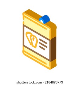 can corn isometric icon vector. can corn sign. isolated symbol illustration