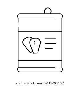 can corn line icon vector. can corn sign. isolated contour symbol black illustration