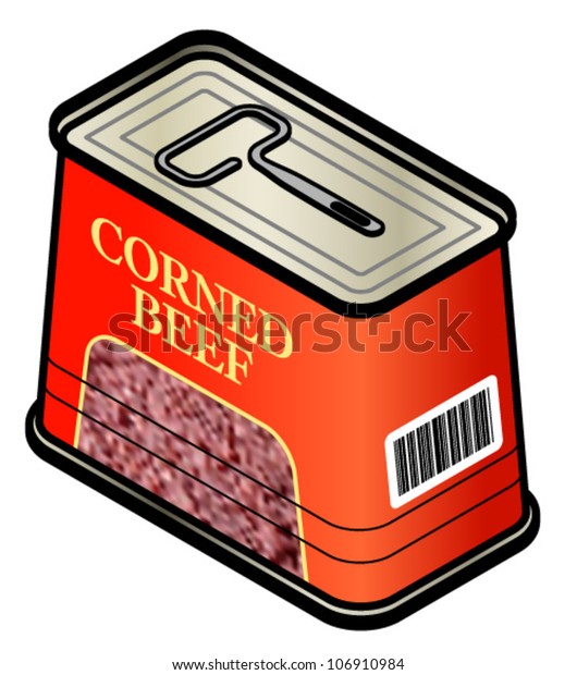 Can Corned Beef Stock Vector Royalty Free 106910984