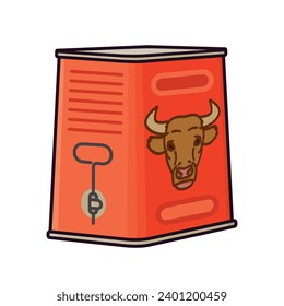 Can of Corned Beef with bull head isolated vector illustration for Corned Beef and cabbage Day on March 17