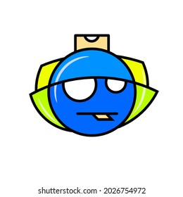 Can Cyborg Head Icon Vektor