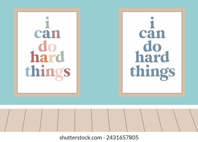 I can do hard things wall frame quote