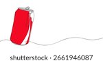 A can drawing in one line. Can vector icon. Vector illustration