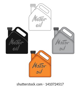 Can of engine oil.Car single icon in cartoon,black style vector symbol stock illustration web.