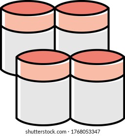 Can Food Concept Vector Color Icon Design, Foodie and gourmet Symbol on white background
