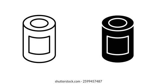 Can food flat simple vector icons illustration set.