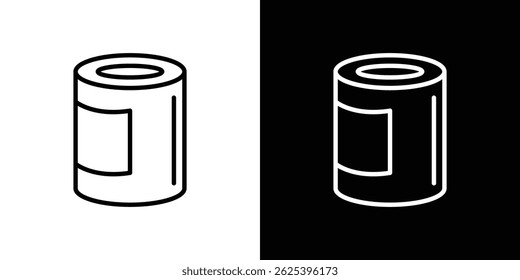 Can food icon concept stroke on white background