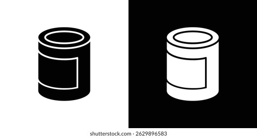 Can food icon in solid flat trendy design style.