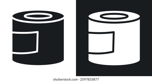 Can food icon symbol collection on white background.