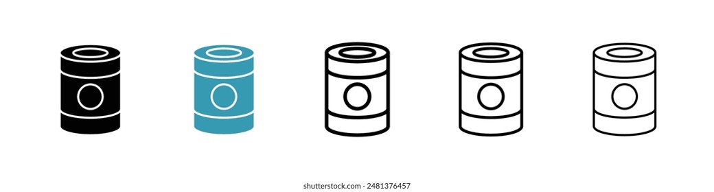 Can food line icon vector set.