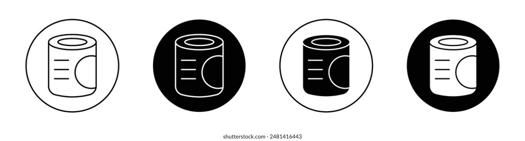 Can food outlined icon vector collection.