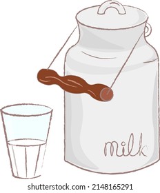 Leche y vaso de leche