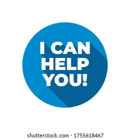 I Can Help You Icon label Design