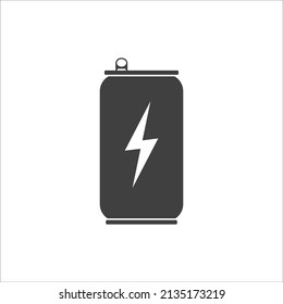 can icon on white background. can of soda.