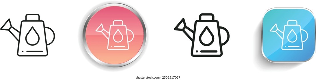 can icon. Thin Linear, Regular and Button Style Design Isolated On White Background