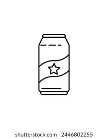 icono de lata, icono de Vector de la mejor línea.