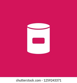 can icon vector. can sign on pink background. can icon for web and app