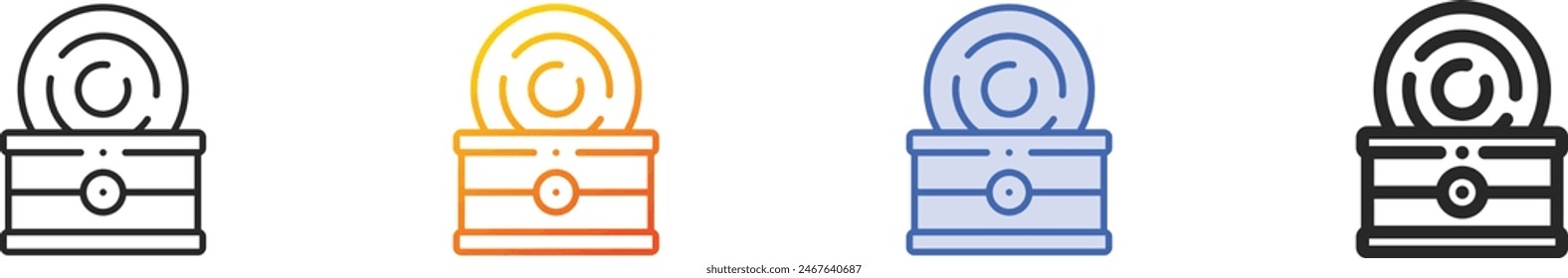 can icon.Thin Linear, Gradient, Blue Stroke and bold Style Design Isolated On White Background