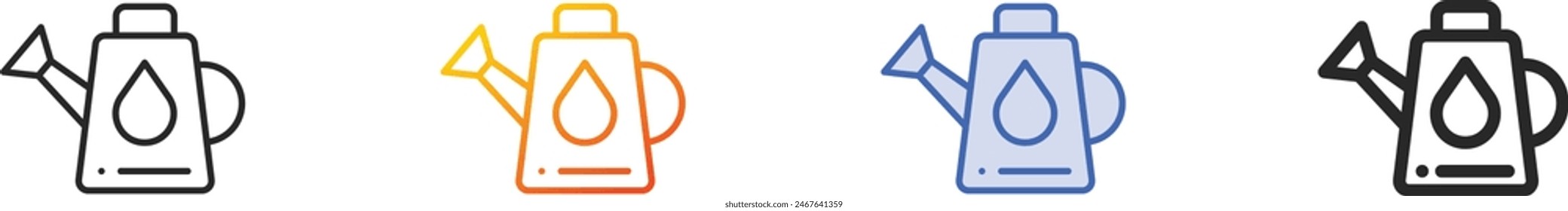 can icon.Thin Linear, Gradient, Blue Stroke and bold Style Design Isolated On White Background