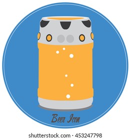 Can, Isolated beer, Vector illustration