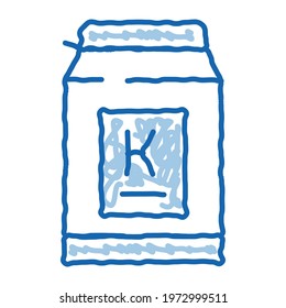 can of kefir sketch icon vector. Hand drawn blue doodle line art can of kefir sign. isolated symbol illustration