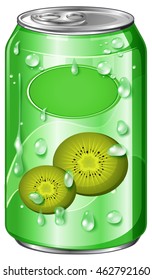 Can of kiwi juice illustration