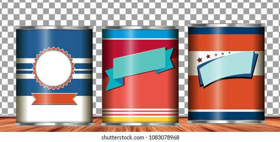 Can y Label en la ilustración de fondo transparente