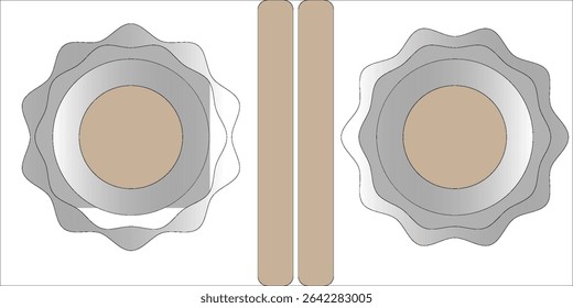 Can Lid with Creme Color Paint Isolated on White Background, Top View