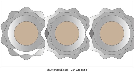 Can Lid with Creme Color Paint Isolated on White Background, Top View