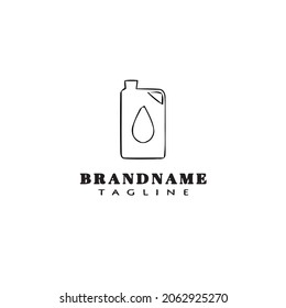 can logo cartoon icon design template black modern isolated vector illustration