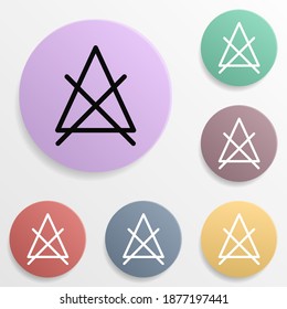 No se puede blanquear el icono del conjunto de colores de la placa. Glifo simple, vector plano de los iconos de lavado para ui y ux, sitio web o aplicación móvil