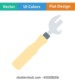 Can opener icon. Flat design. Vector illustration.