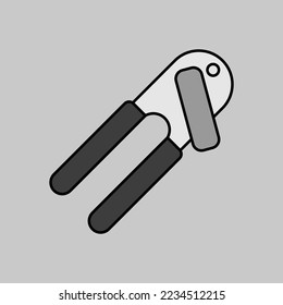Se puede abrir el icono de escala de grises vectorial. Aparatos de cocina. Símbolo gráfico para cocinar diseño de sitio web, logotipo, aplicación, interfaz de usuario