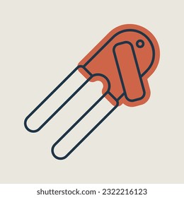 Can opener vector icon. Kitchen appliances. Graph symbol for cooking web site design, logo, app, UI