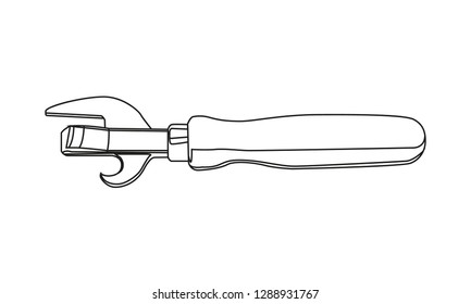 can opener vector illustration isolated