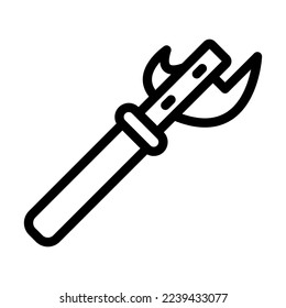 Can Opener Vector Line Icon Design