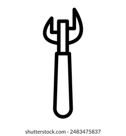 Can Opener Vector Line Icon Design