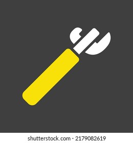 Can Opener With Wooden Handle Vector Glyph Icon. Kitchen Appliances. Graph Symbol For Cooking Web Site Design, Logo,  UI