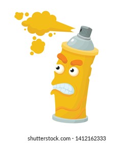 can of paint character vector illustration