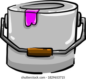Se puede con pintura, ilustración, vector sobre fondo blanco