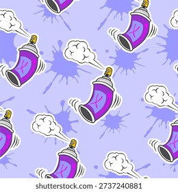can with paint spray paint pattern cartoon image