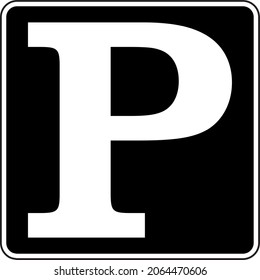 Can park the vehicle sign vector with black color