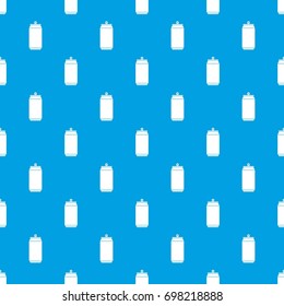 Can pattern repeat seamless in blue color for any design. Vector geometric illustration