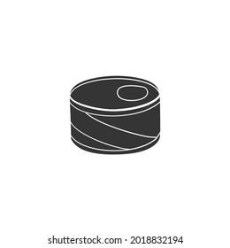 Can of Preserves Icon Silhouette Illustration. Packaging Pot Vector Graphic Pictogram Symbol Clip Art. Doodle Sketch Black Sign.